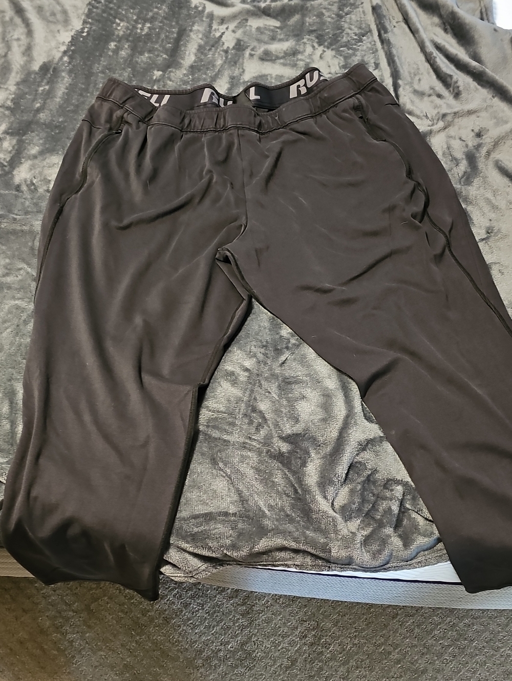 Russell Athletic Black Men's Jogger Pants with Branded Waistband
